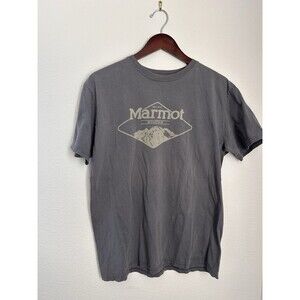 Marmot Men's Short Sleeve Graphic T-Shirt Organic Cotton Crew Neck Size Large